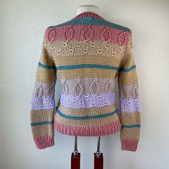 Vintage Daddy’s Money Hand Knit V-Neck Sweater Size M EUC - Picture 6 of 8